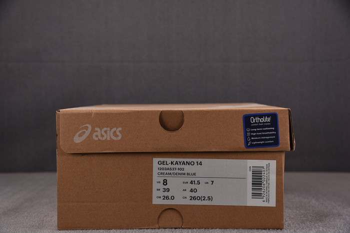 As1cs gel-kayano 14 cream metallic blue 1203a537-102