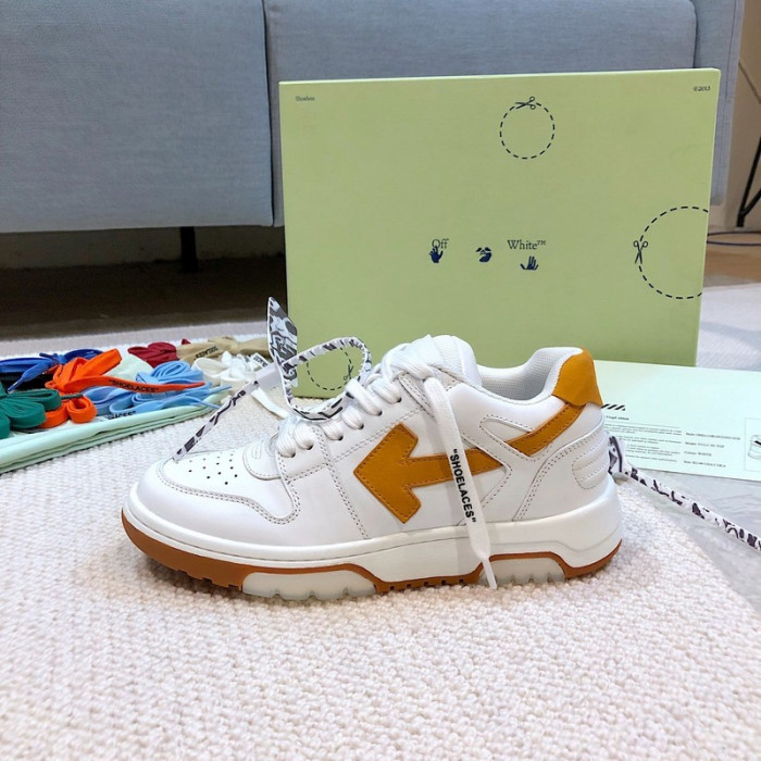 ofw out of office low-top leather sneakers