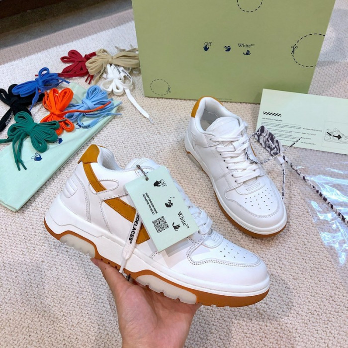 ofw out of office low-top leather sneakers