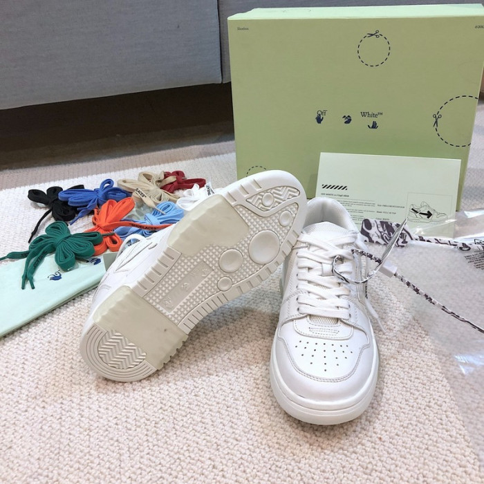ofw out of office low-top leather sneakers