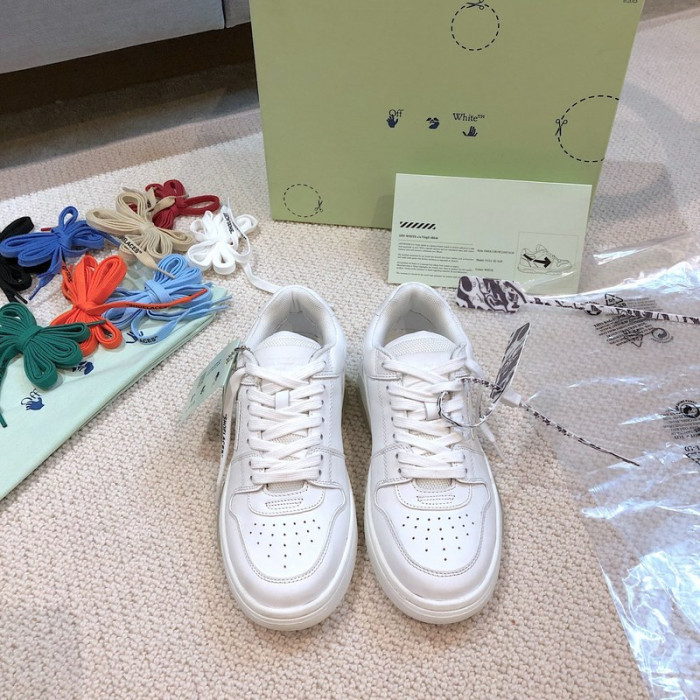 ofw out of office low-top leather sneakers