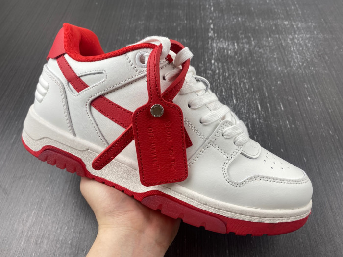 ofw out of office low-top leather sneakers 23061002