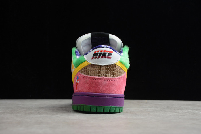 2020 nike sb dunk low pro iw purple/yellow- violet- pink 318403-137