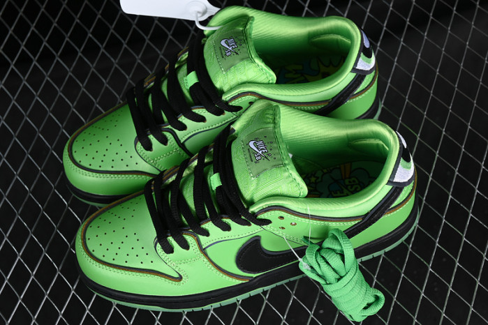 powerpuff girls nike sb dunk low "buttercup" fz8319-300